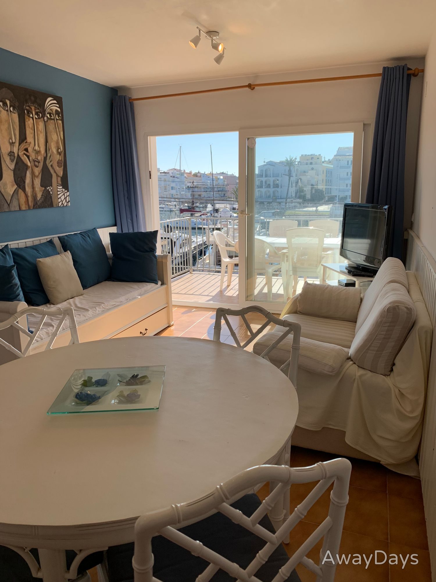 Dining area and living room